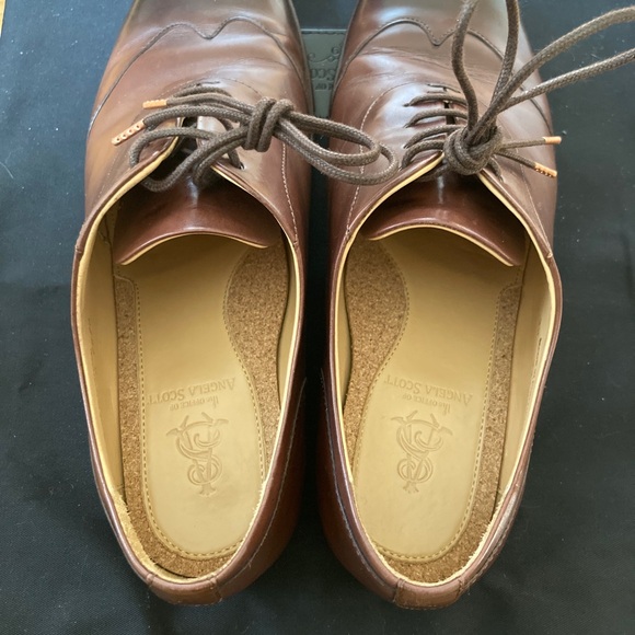 The Office of Angela Scott Mr. Evans Wingtip Walnut Brown - Picture 3 of 8